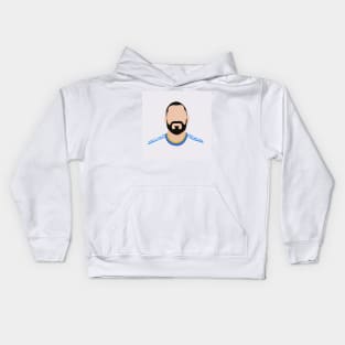 Karim Benzema Minimalistic Face Art Kids Hoodie